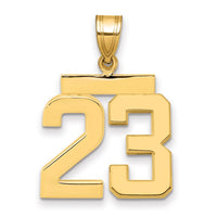 Load image into Gallery viewer, 14k Medium Polished Number 23 Charm
