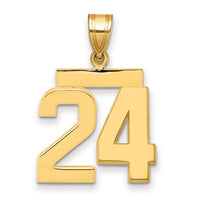 Load image into Gallery viewer, 14k Medium Polished Number 24 Charm
