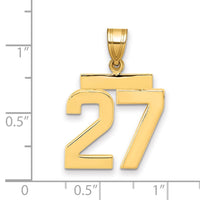 Load image into Gallery viewer, 14k Medium Polished Number 27 Charm
