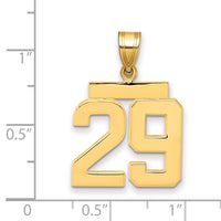 Load image into Gallery viewer, 14k Medium Polished Number 29 Charm
