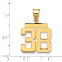 Load image into Gallery viewer, 14k Medium Polished Number 38 Charm
