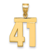 Load image into Gallery viewer, 14k Medium Polished Number 41 Charm
