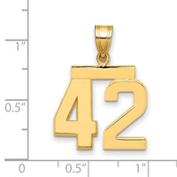 Load image into Gallery viewer, 14k Medium Polished Number 42 Charm
