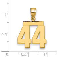 Load image into Gallery viewer, 14k Medium Polished Number 44 Charm

