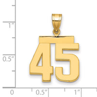Load image into Gallery viewer, 14k Medium Polished Number 45 Charm
