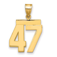 Load image into Gallery viewer, 14k Medium Polished Number 47 Charm
