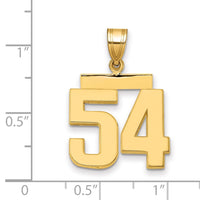 Load image into Gallery viewer, 14k Medium Polished Number 54 Charm
