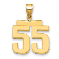 Load image into Gallery viewer, 14k Medium Polished Number 55 Charm

