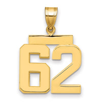 Load image into Gallery viewer, 14k Medium Polished Number 62 Charm
