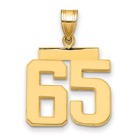 Load image into Gallery viewer, 14k Medium Polished Number 65 Charm
