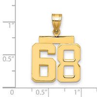 Load image into Gallery viewer, 14k Medium Polished Number 68 Charm
