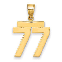 Load image into Gallery viewer, 14k Medium Polished Number 77 Charm
