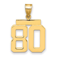 Load image into Gallery viewer, 14k Medium Polished Number 80 Charm
