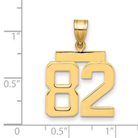 Load image into Gallery viewer, 14k Medium Polished Number 82 Charm
