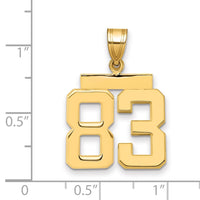 Load image into Gallery viewer, 14k Medium Polished Number 83 Charm

