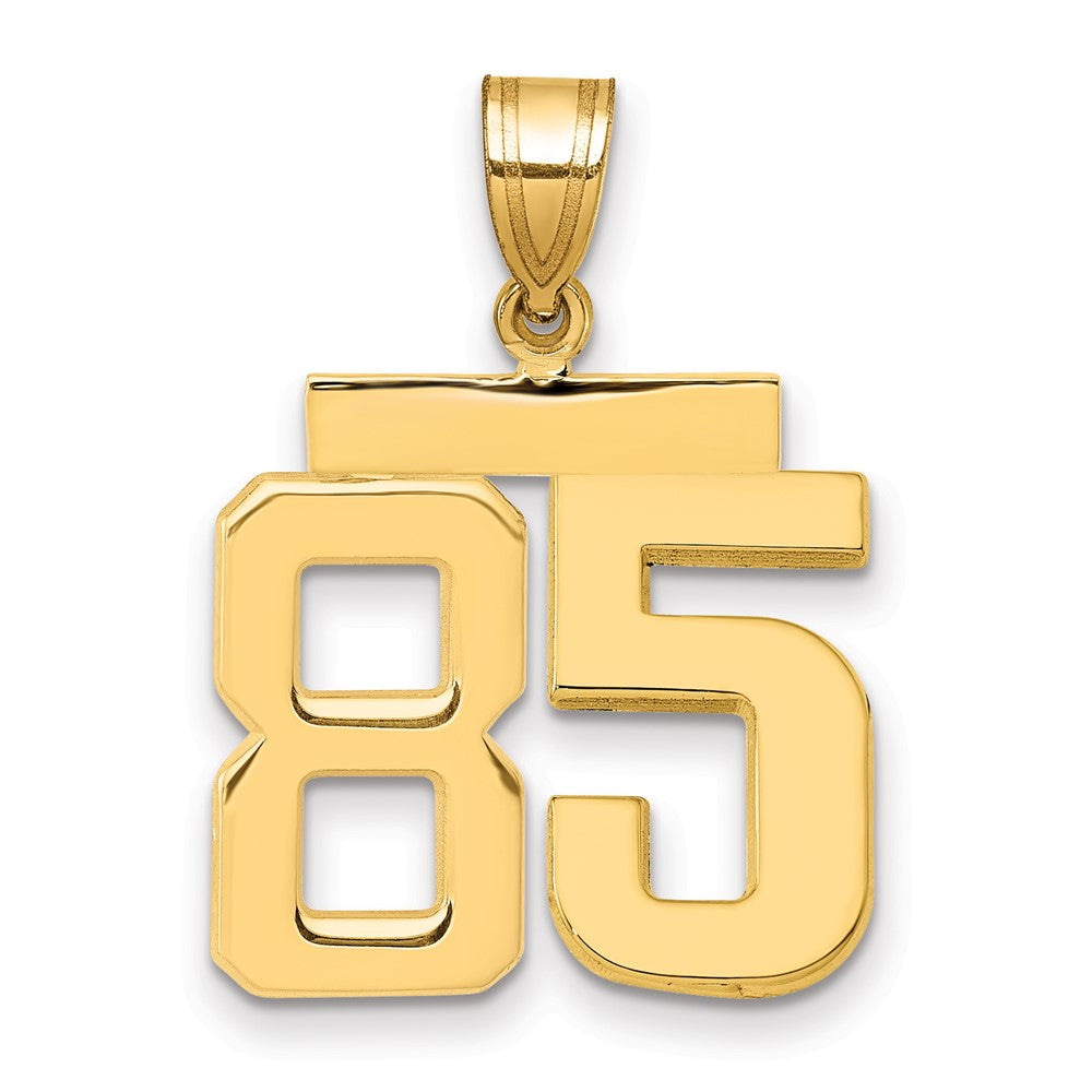14k Medium Polished Number 85 Charm