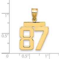 Load image into Gallery viewer, 14k Medium Polished Number 87 Charm
