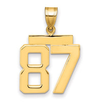 Load image into Gallery viewer, 14k Medium Polished Number 87 Charm
