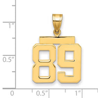 Load image into Gallery viewer, 14k Medium Polished Number 89 Charm
