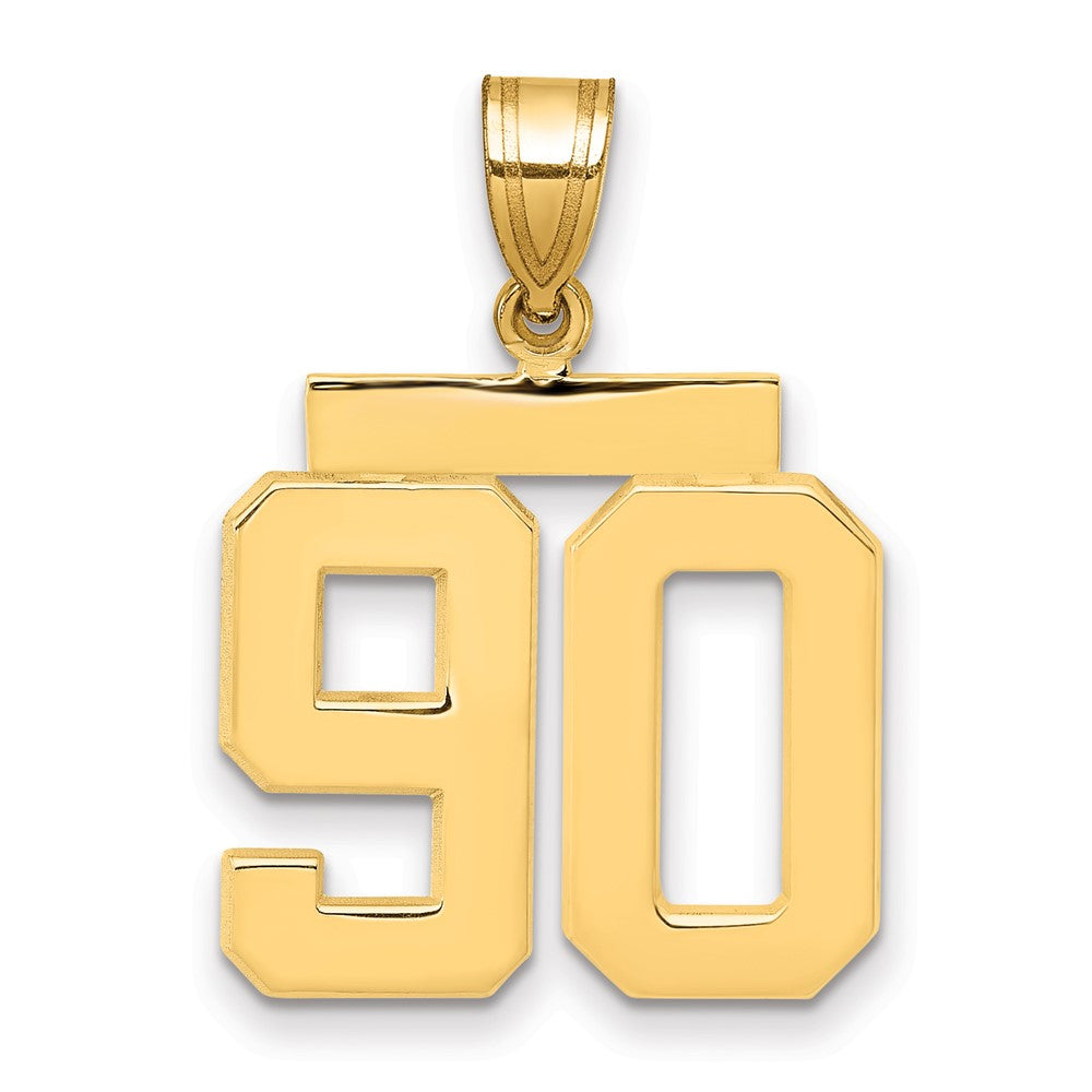 14k Medium Polished Number 90 Charm