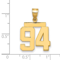 Load image into Gallery viewer, 14k Medium Polished Number 94 Charm
