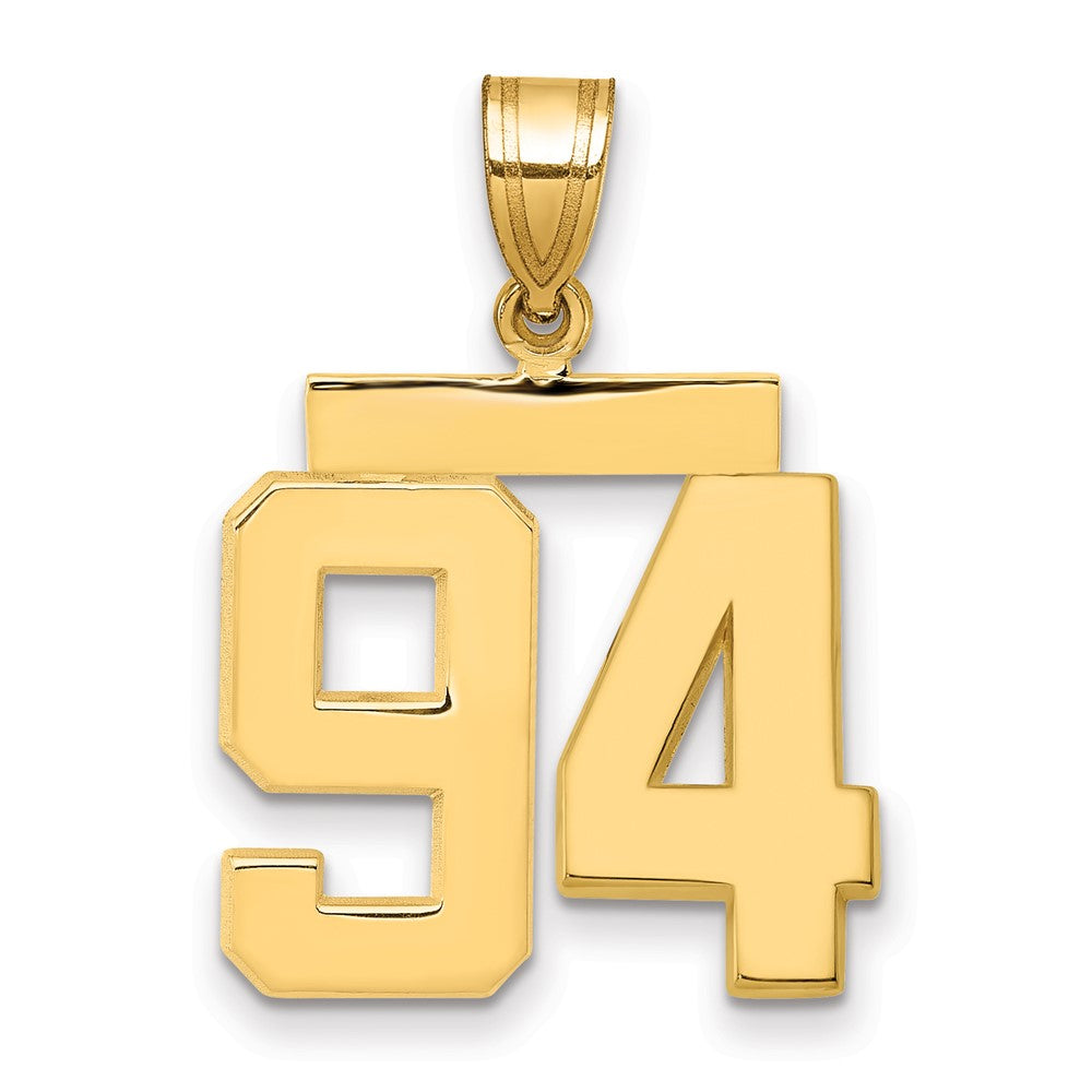 14k Medium Polished Number 94 Charm