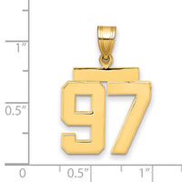 Load image into Gallery viewer, 14k Medium Polished Number 97 Charm
