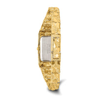 Load image into Gallery viewer, 14K Ladies Rectangular Champagne 15x31mm Dial Solid Nugget Watch
