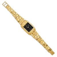 Load image into Gallery viewer, 14k Mens Squared Black 27x47mm Dial Solid Nugget Watch
