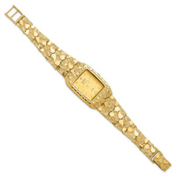 Load image into Gallery viewer, 14k Mens Squared Champagne 27x47mm Dial Solid Nugget Watch
