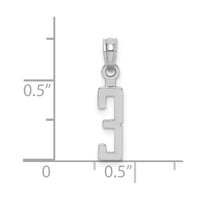 Load image into Gallery viewer, 14kw Polished Number 3 Pendant
