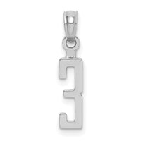 Load image into Gallery viewer, 14kw Polished Number 3 Pendant
