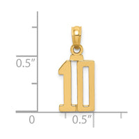 Load image into Gallery viewer, 14k Polished Number 10 Pendant
