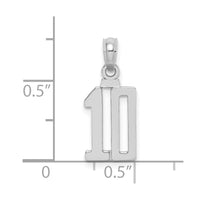 Load image into Gallery viewer, 14kw Polished Number 10 Pendant
