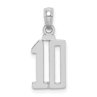 Load image into Gallery viewer, 14kw Polished Number 10 Pendant
