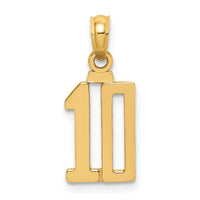 Load image into Gallery viewer, 14k Polished Number 10 Pendant
