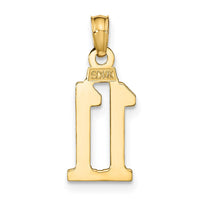 Load image into Gallery viewer, 14k Polished Number 11 Pendant
