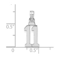 Load image into Gallery viewer, 14kw Polished Number 11 Pendant
