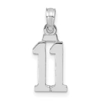 Load image into Gallery viewer, 14kw Polished Number 11 Pendant
