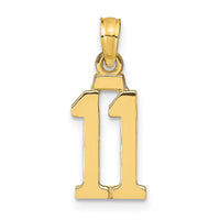 Load image into Gallery viewer, 14k Polished Number 11 Pendant
