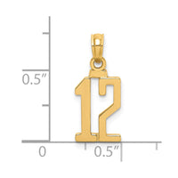 Load image into Gallery viewer, 14k Polished Number 12 Pendant
