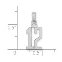 Load image into Gallery viewer, 14kw Polished Number 12 Pendant
