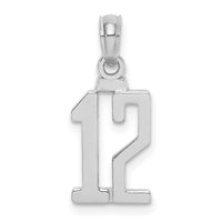 Load image into Gallery viewer, 14kw Polished Number 12 Pendant
