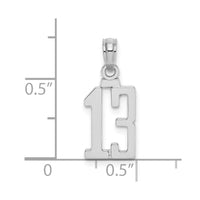 Load image into Gallery viewer, 14kw Polished Number 13 Pendant
