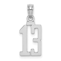 Load image into Gallery viewer, 14kw Polished Number 13 Pendant
