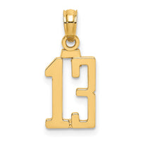 Load image into Gallery viewer, 14k Polished Number 13 Pendant
