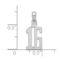 Load image into Gallery viewer, 14kw Polished Number 16 Pendant
