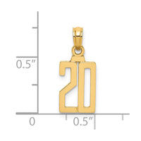 Load image into Gallery viewer, 14k Polished Number 20 Pendant
