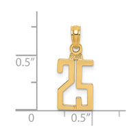 Load image into Gallery viewer, 14k Polished Number 25 Pendant
