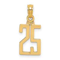 Load image into Gallery viewer, 14k Polished Number 25 Pendant
